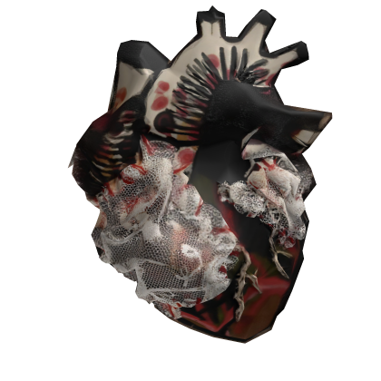 🪡 (╥﹏╥) fabric heart hair clip Roblox item