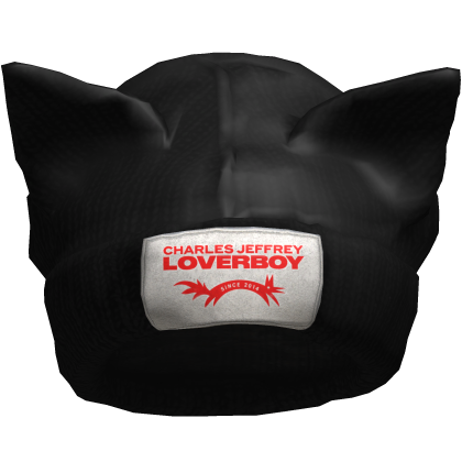 Black Bunny Ears Beanie
