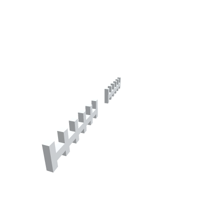 -D- Normal White Fence W/ Opening -D-