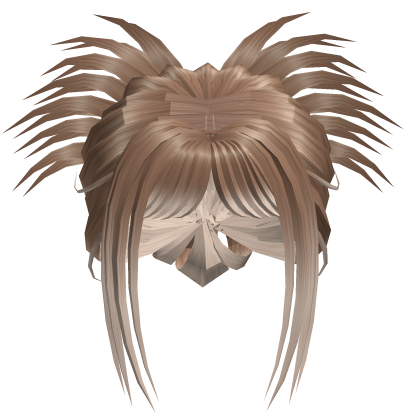 spiky blonde hair with Y2K highlights