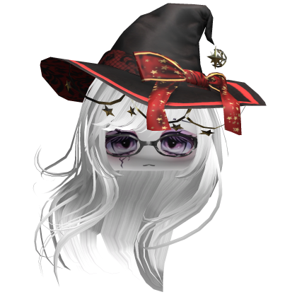 ♡ Halloween Witch Windy Hair (White) Roblox item