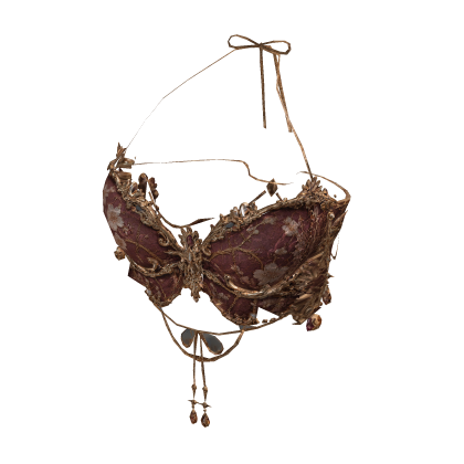 🦋 Rosary Warm Rose Y2K Butterfly Top