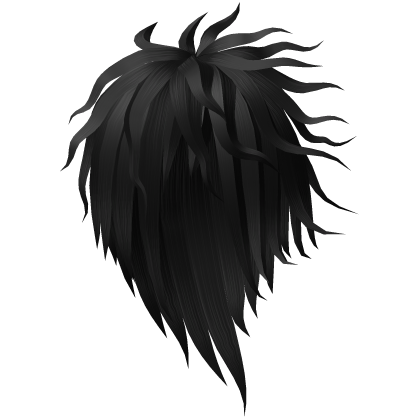 Black teased vampire windy vkei emo hair Roblox item