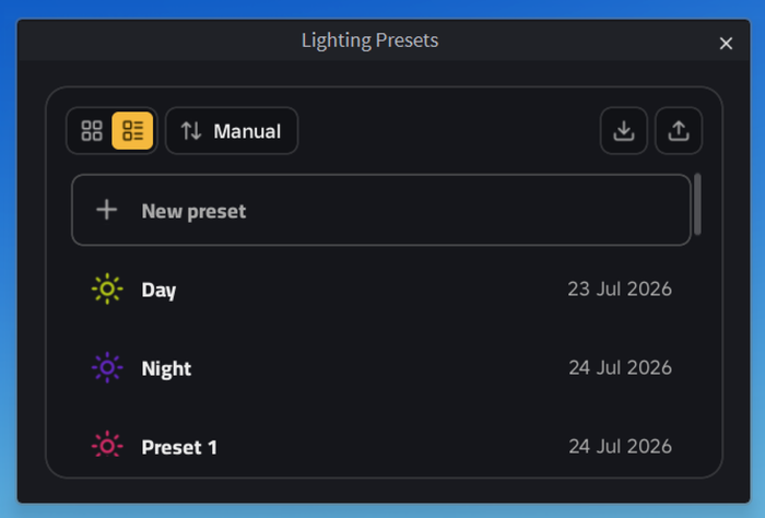 Lighting Presets preview 4