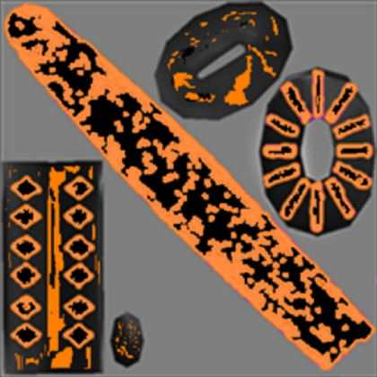 Cursed Katana of Orange&Black Texture Roblox decal