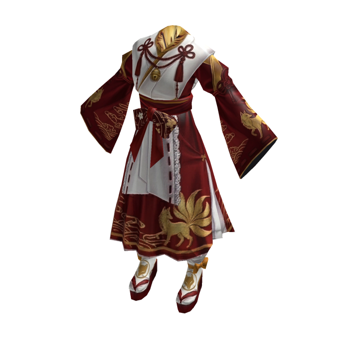 Traditional Attire Shrine Maiden Outfit-Red Fox
