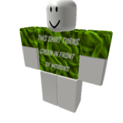 THIS SHIRT TURNS GREEN (SHIRT IN DESC) Roblox decal