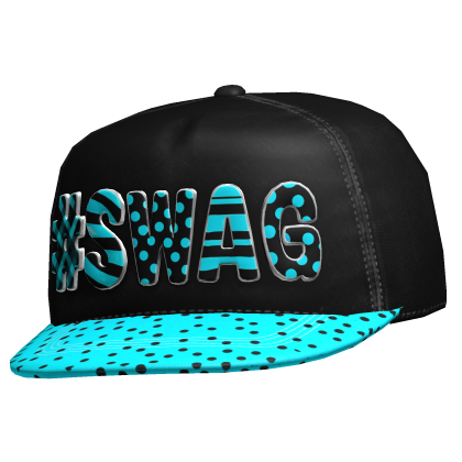 Blue Polkadot " Swag " Y2K Cap
