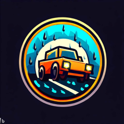 night ride in a rainy city