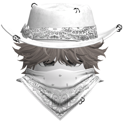 Gothic Cowboy Bandit w/ Neckscarf & Cowboy Hat