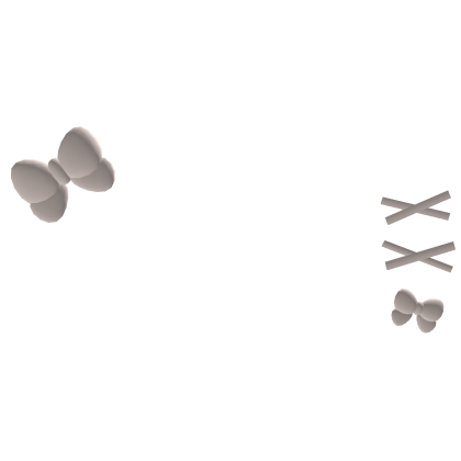 ♡ cross hairclips with bows in white