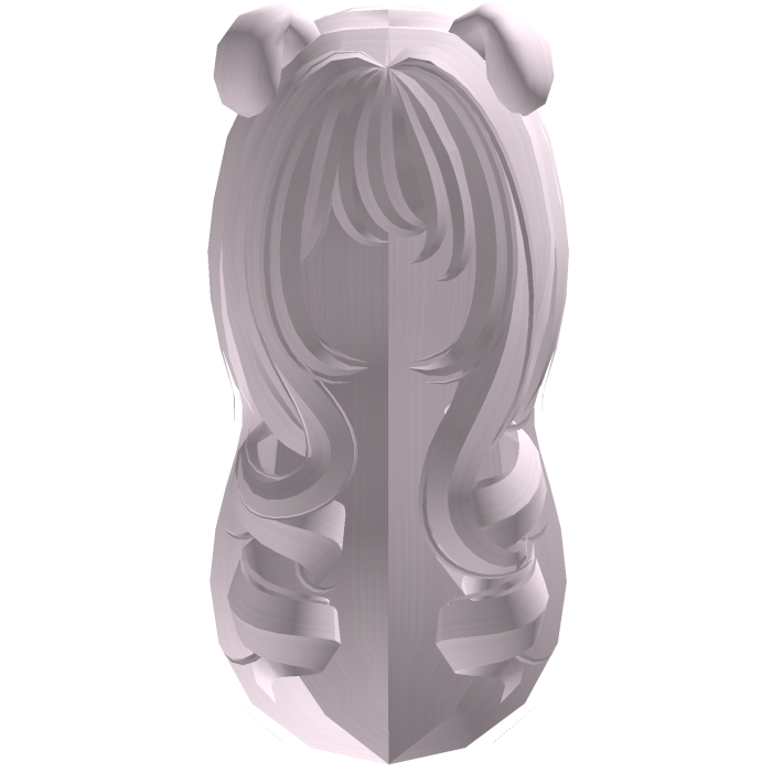 cutecore light pink wavy long hair with pup ears