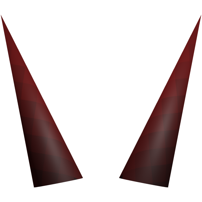 red spiky pixel horns