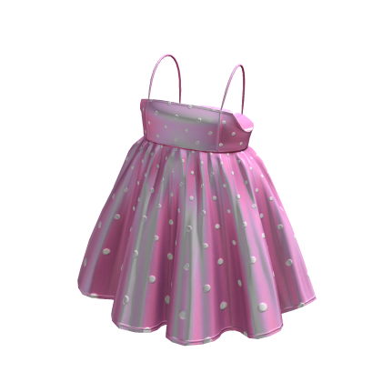 Lovely Babydoll Dress - Pink Polka Dots thumbnail