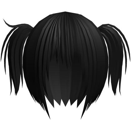 vkei messy emo pigtails in black Roblox item