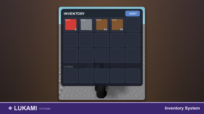 Inventory System Grid Hotbar Drag Stack Kit preview 1