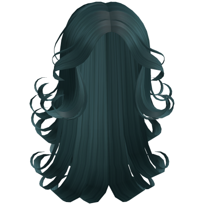 Swirly Long Curly Hair (Teal) Roblox item