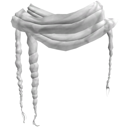 White Grunge Brutalist Wrinkled Scarf