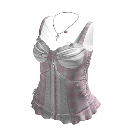 Draped Bust Corset Top (Pink)