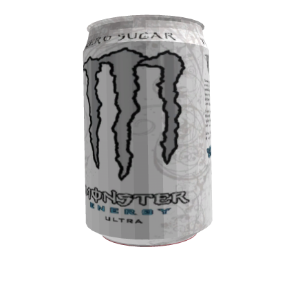 Mouth - Drinking White Monster Energy Can