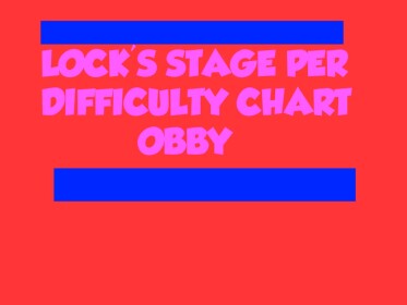 💥Lock's Jump Per Difficulty Chart Obby💥