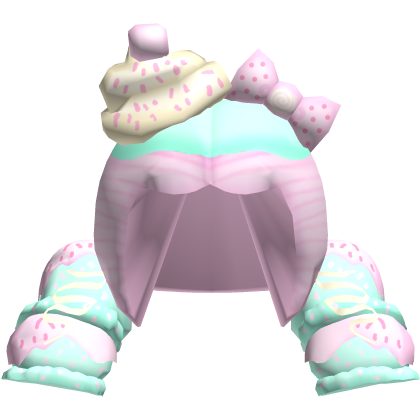 pink confetti dessert sweet icecream hair Roblox item