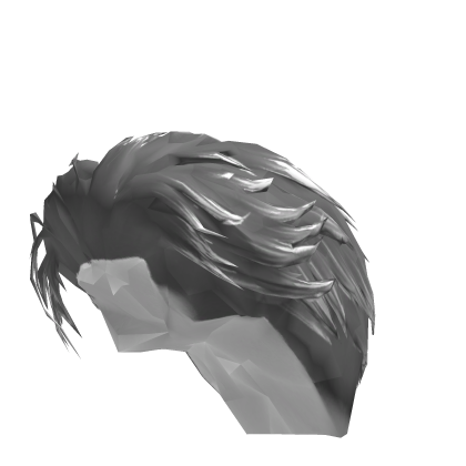 Fluffy hair with gray bangs Roblox item