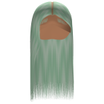 Long Middle Part Buss Down Silk Press [Mint]