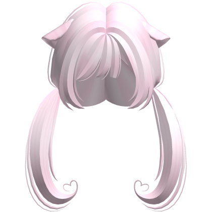 🤍 cutecore kitty cat girl pigtails pink