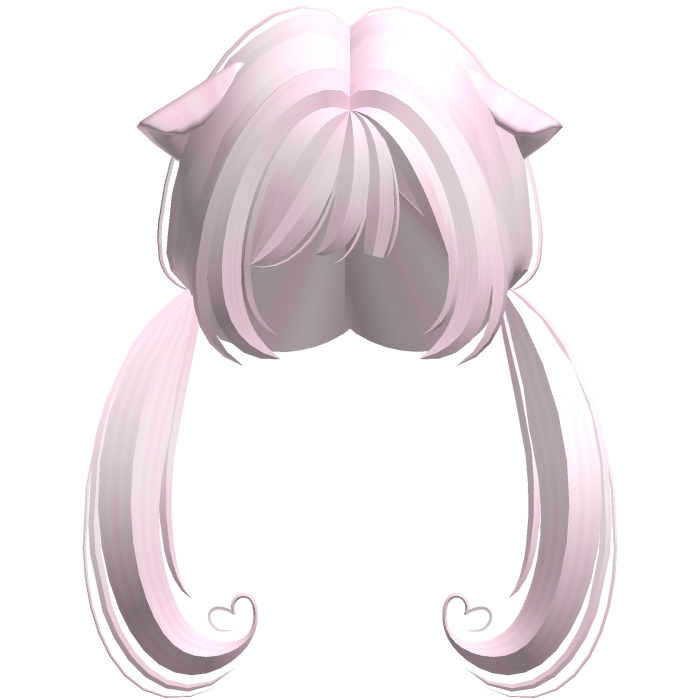 🤍 cutecore kitty cat girl pigtails pink