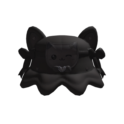 Black Kawaii Goth Kitty Bonnet