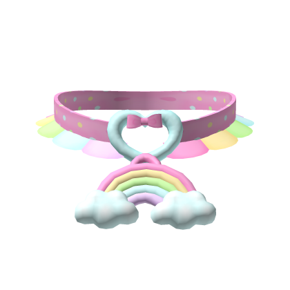 ♡ lucky rainbow tweencore flower choker 🌈