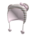 ♡ : fluffy striped winter hood (tan ver)