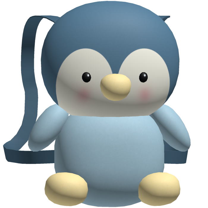 Blue Cute Penguin Plushie Backpack [3.0]