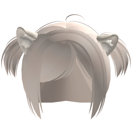 ノ ♡ short blonde pigtails cat ears hair ꒱ Roblox item