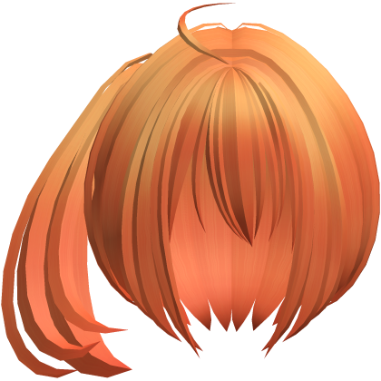 2000s moe short fluffy side pony orange