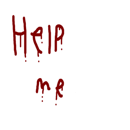 Creepy "Help me" writing Roblox decal