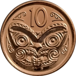 New Zealand 10 Cent - Elizabeth II (New Type)