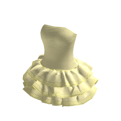 Cute Yellow Ruffle Dress