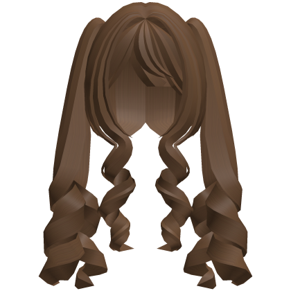 cute moe swirly long ginger pigtails Roblox item