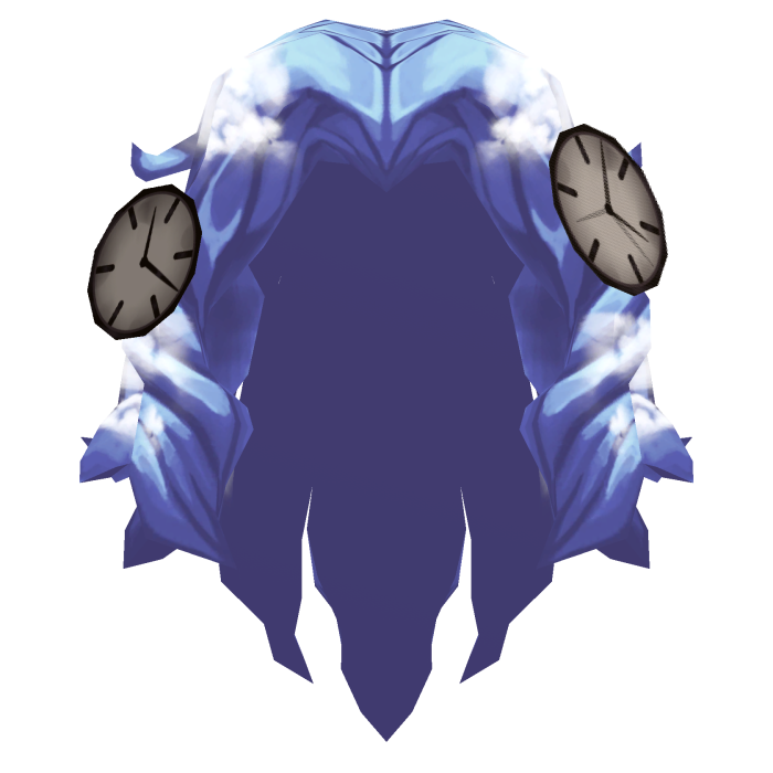 {ANIMATED} Weirdcore Clock BlueSky Hair {🕗}