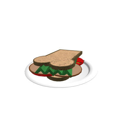 sandwich on plate