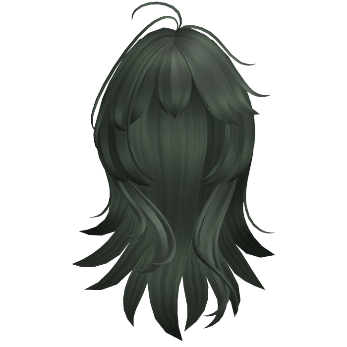 Anime Long Layered Hair w/ Wispy Bangs (Green)