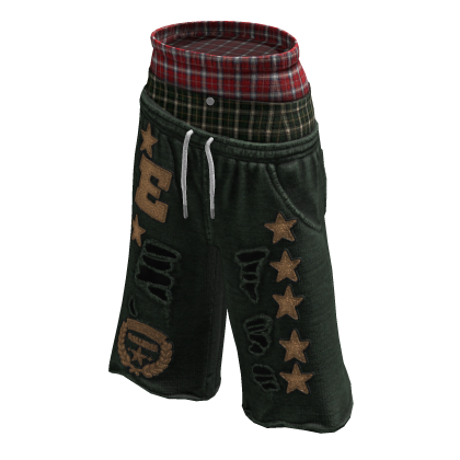 All Star Layered Shorts ⭐ (Dark Green)