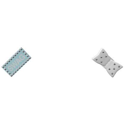 alt studded swag hair ties in blue & white Roblox item
