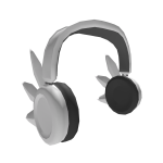 (Whtie) Duck's Feathered Headphone's