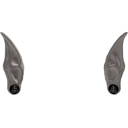vampire ears || light grey Roblox item