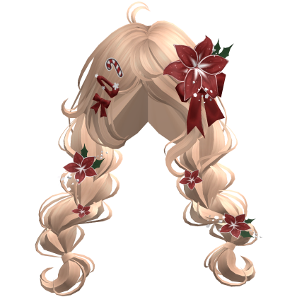 ♡ Christmas Preppy Flower Braids (Blonde)