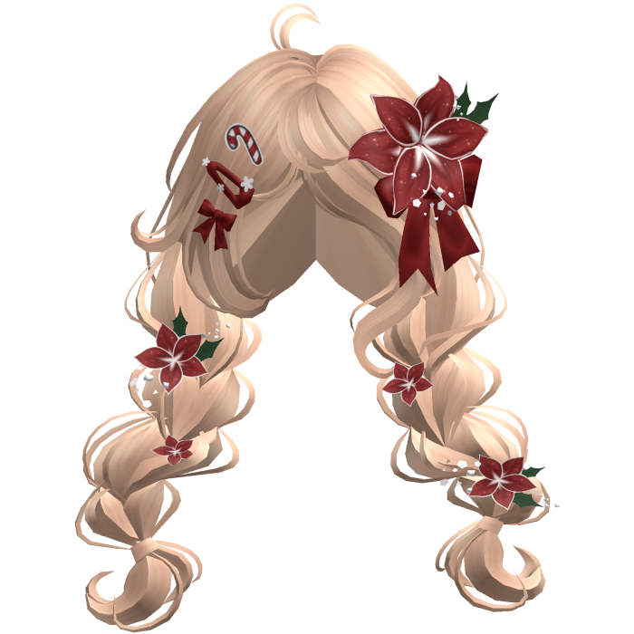 ♡ Christmas Preppy Flower Braids (Blonde)