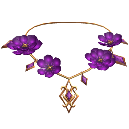 Enchanted whimsy Petal Necklace - Purple/Gold Roblox item